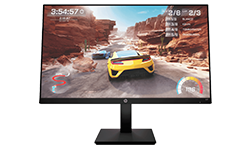 #CyberOferta. Calidad y nitidez al mejor precio. Fotografía de un Monitor HP Gaming X27. Pantalla de 27 pulgadas. FHD (1920 X 108). Brillo de 400 nits. Ahorra 31%. Llévatelo por solo: S/799