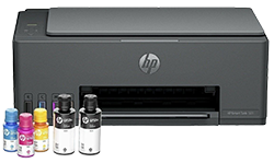 Calidad y ahorro en cada impresi&oacute;n. Fotograf&iacute;a de una Impresora HP Smart Tank 581. Impresi&oacute;n a color. Imprime, copia, escanea. 1 USB 2.0 de Alta velocidad. Garant&iacute;a est&aacute;ndar incluida.