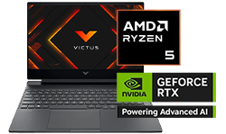 Potencia y precio imbatible. Fotograf&iacute;a de una Laptop Gaming VICTUS 15-fb3009la. Procesador AMD Ryzen&trade; 5. NVIDIA&reg; GeForce RTX&trade; 3050. RAM 8 GB. SSD 512 GB
