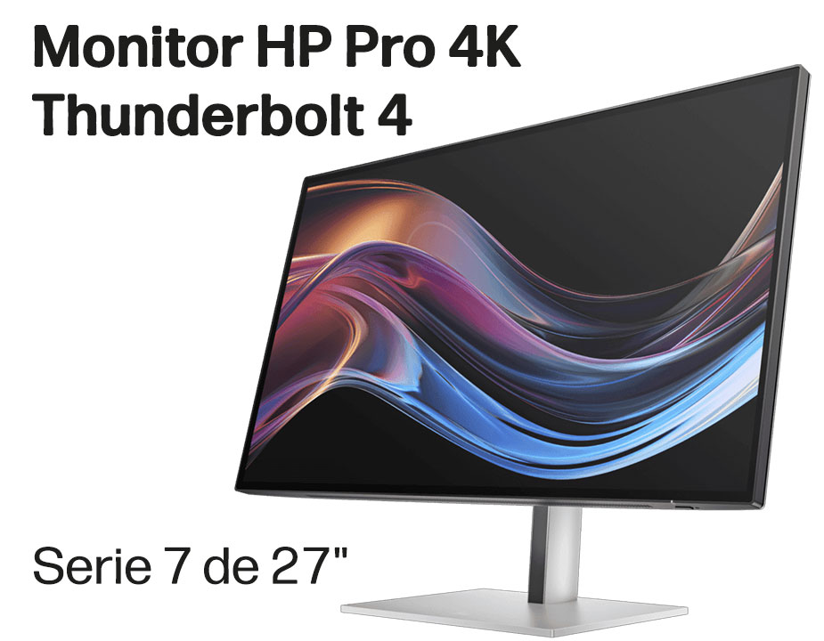 Monitor HP Pro 4K Thunderbolt 4. Serie 7 de 27 pulgadas.